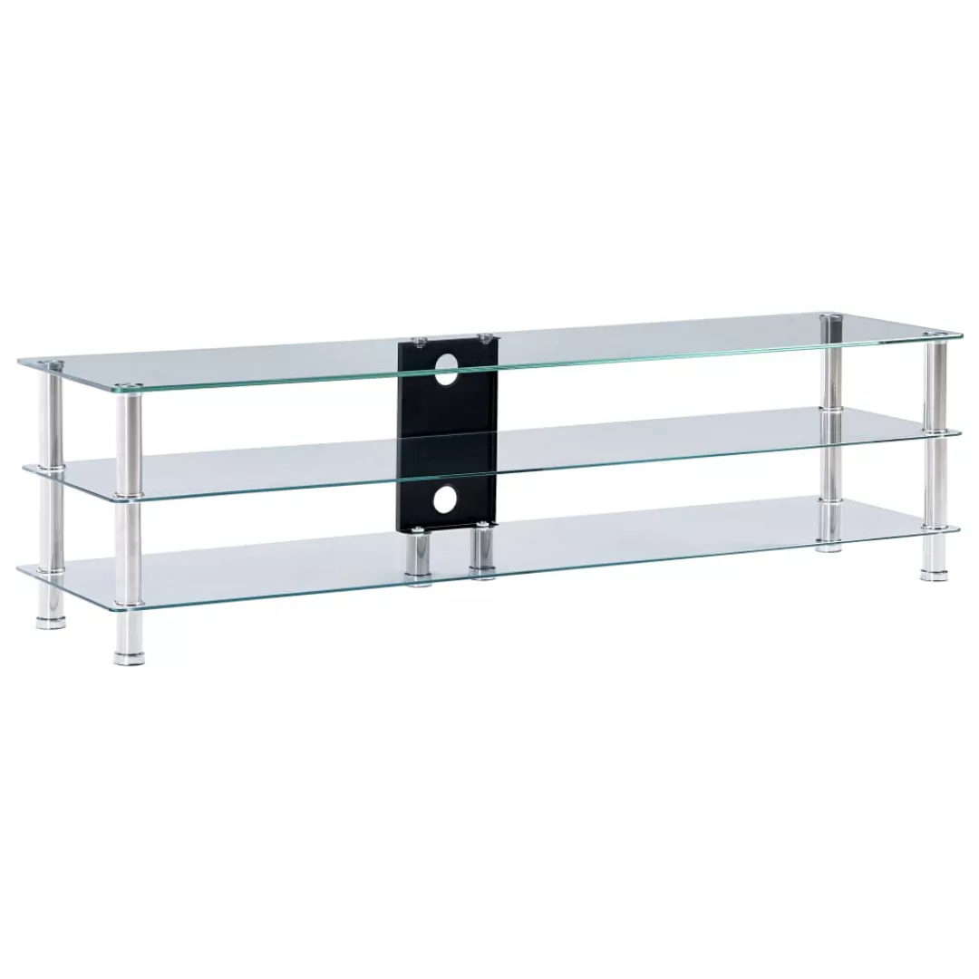 Tv-tisch Transparent 150 X 40 X 40 Cm Gehärtetes Glas günstig online kaufen