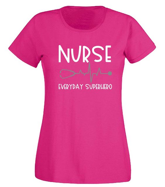 G-graphics T-Shirt Damen T-Shirt - Nurse – Everyday Superhero Slim-fit-Shir günstig online kaufen