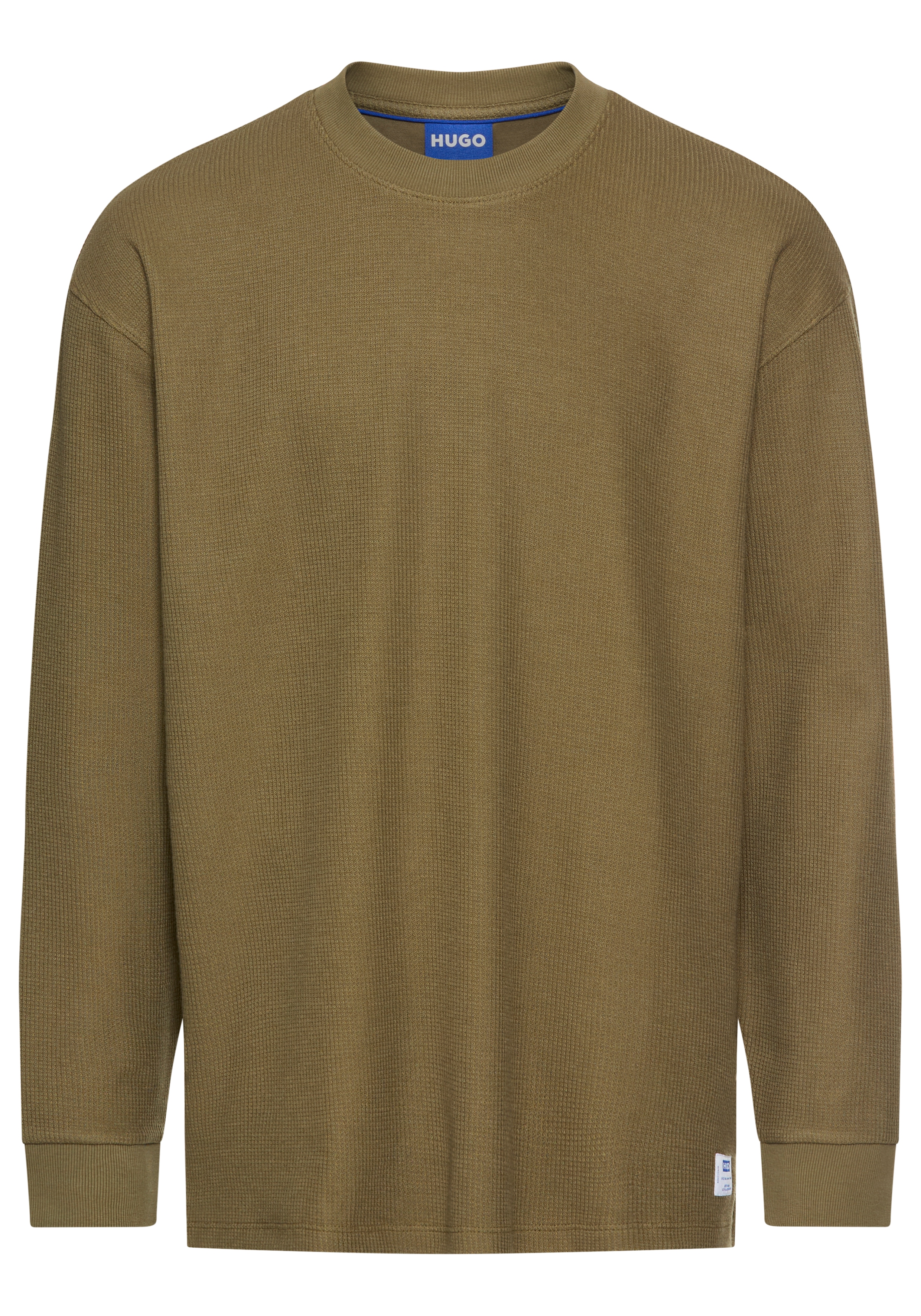 HUGO Blue Langarmshirt "Nuwolo", mit Logo-Badge günstig online kaufen