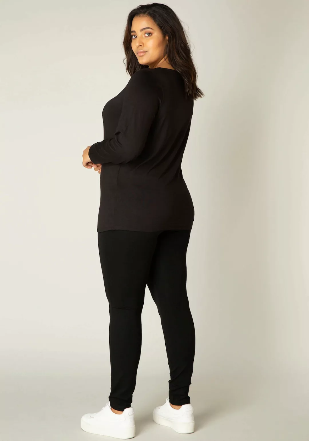 Base Level Curvy Langarmshirt, mit Rundhalsausschnitt günstig online kaufen