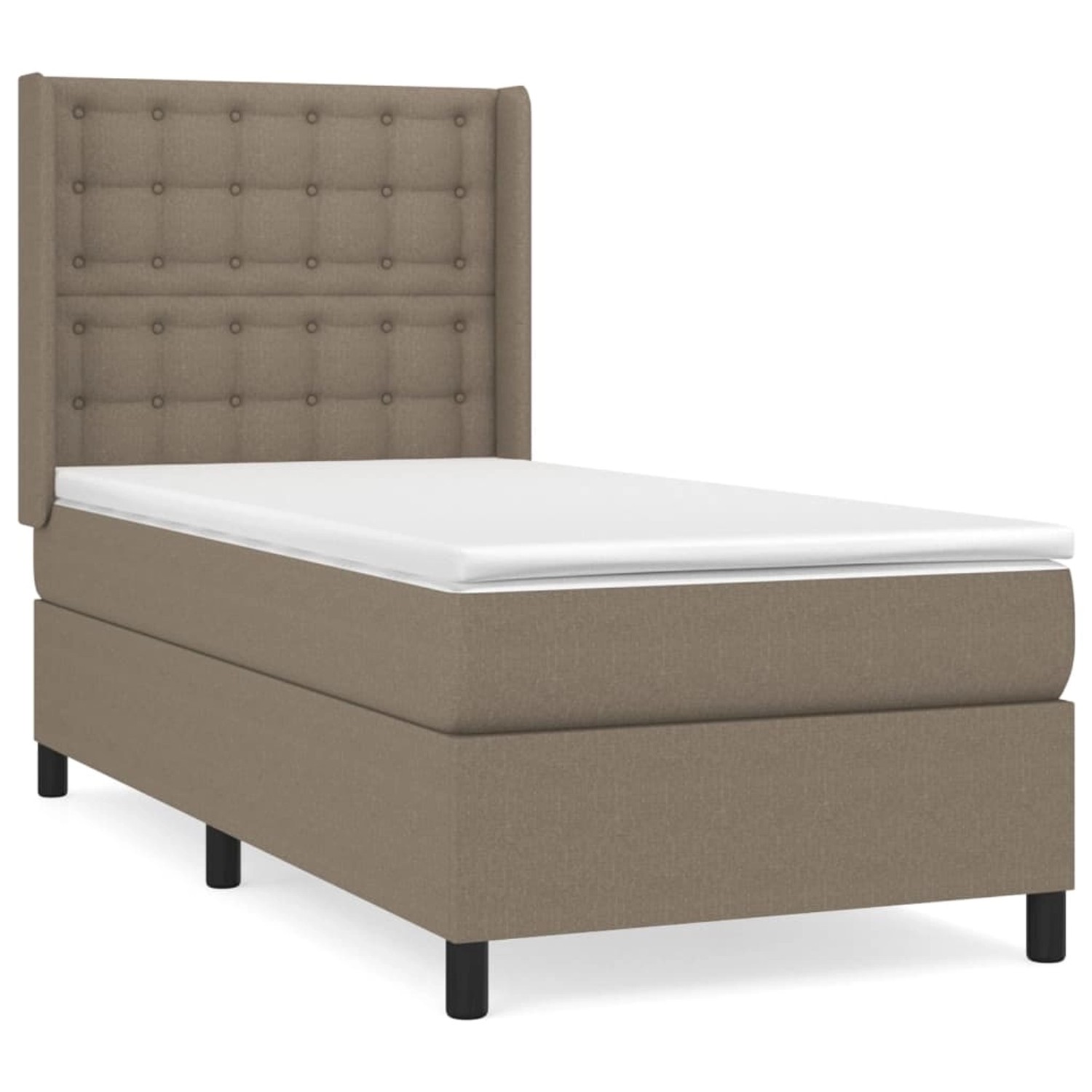 vidaXL Boxspringbett mit Matratze Taupe 90x190 cm Stoff1468369 günstig online kaufen