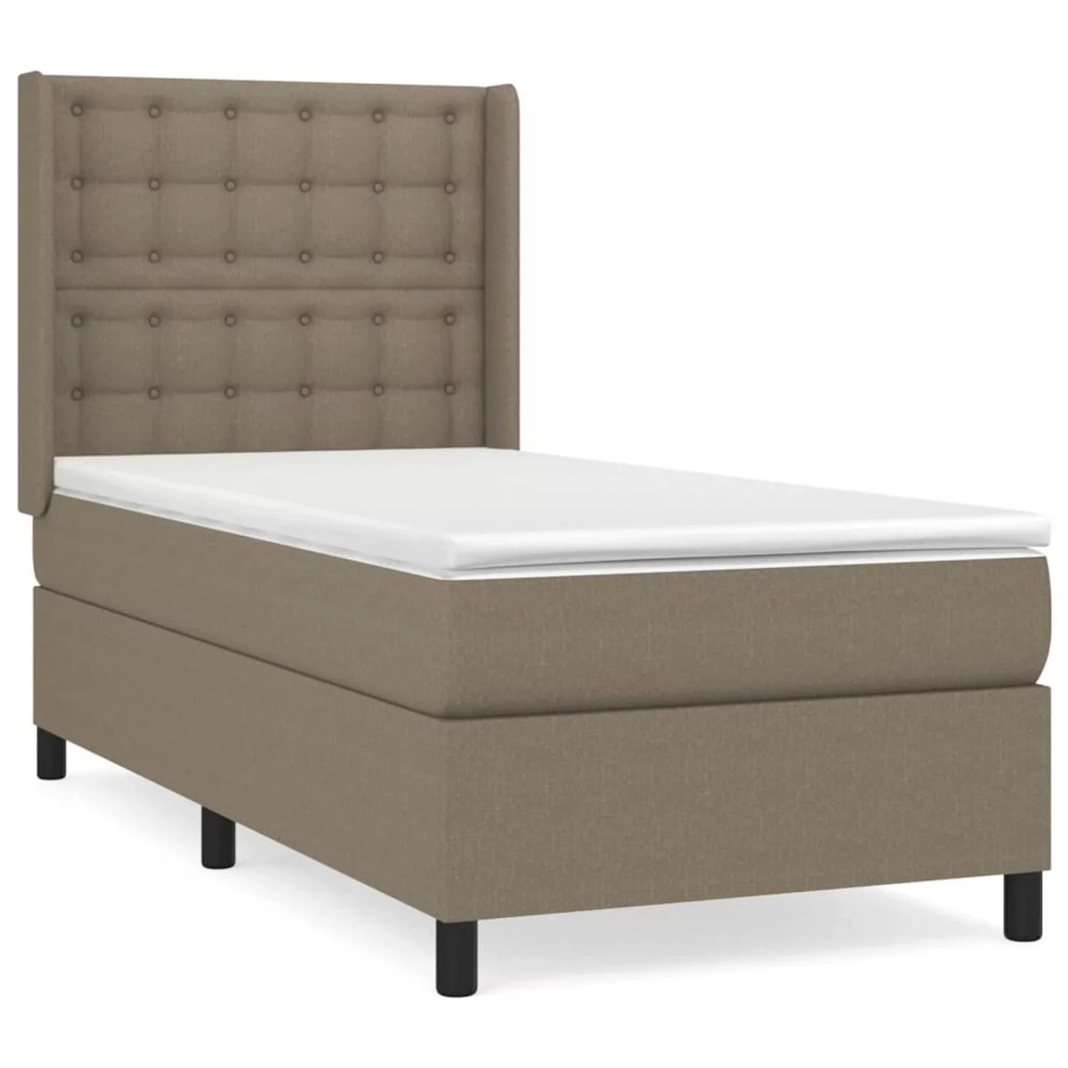 vidaXL Boxspringbett mit Matratze Taupe 80x200 cm Stoff1380136 günstig online kaufen