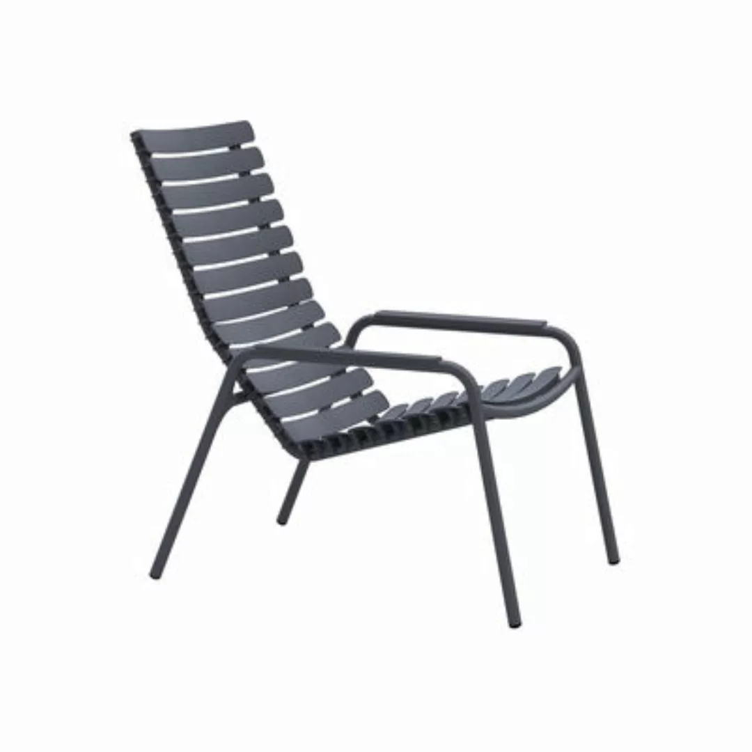 Lounge-Sessel ReCLIPS plastikmaterial grau / Armlehnen Metall - Recycling-K günstig online kaufen
