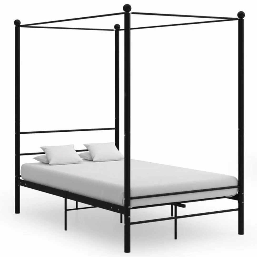 furnicato Bett Himmelbett Schwarz Metall 120x200 cm günstig online kaufen