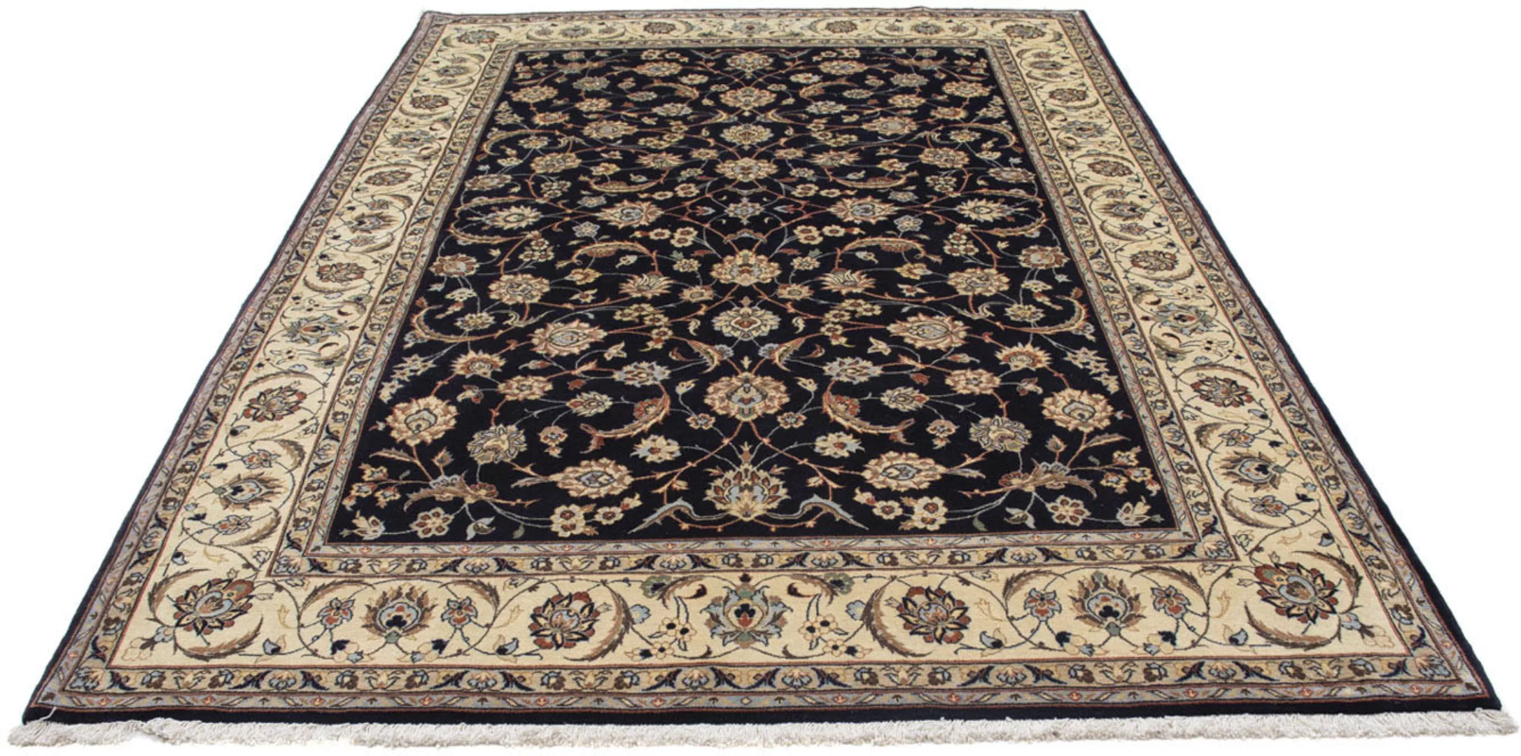 morgenland Wollteppich »Maschad Blumenmuster Nero 303 x 205 cm«, rechteckig günstig online kaufen