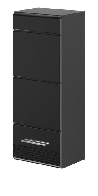 Inn.Furn Hängeschrank Leon (Badschrank in schwarz, 30 x 77 cm) Hochglanz, 3 günstig online kaufen