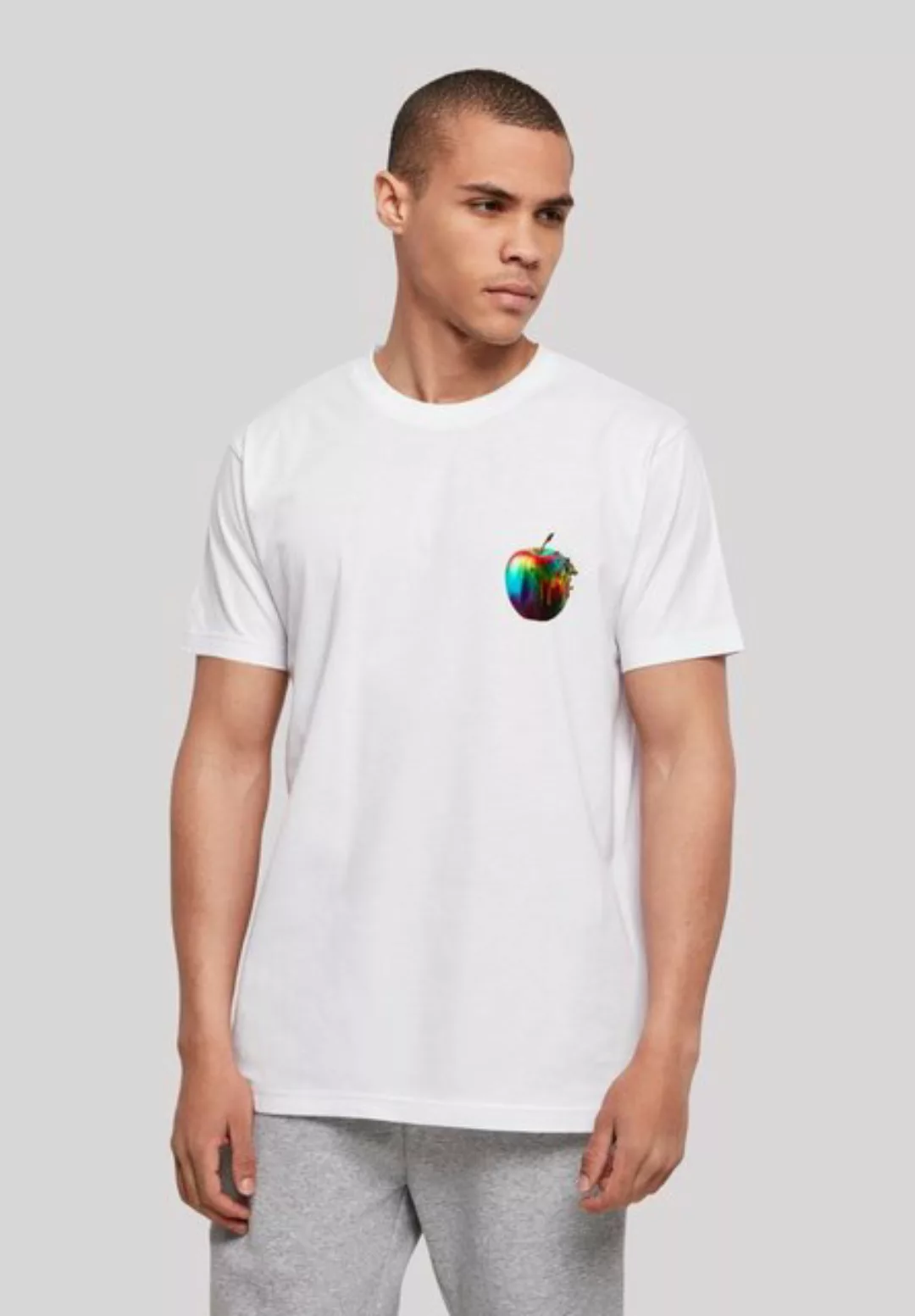 F4NT4STIC T-Shirt Colorfood Collection - Rainbow Apple Print günstig online kaufen