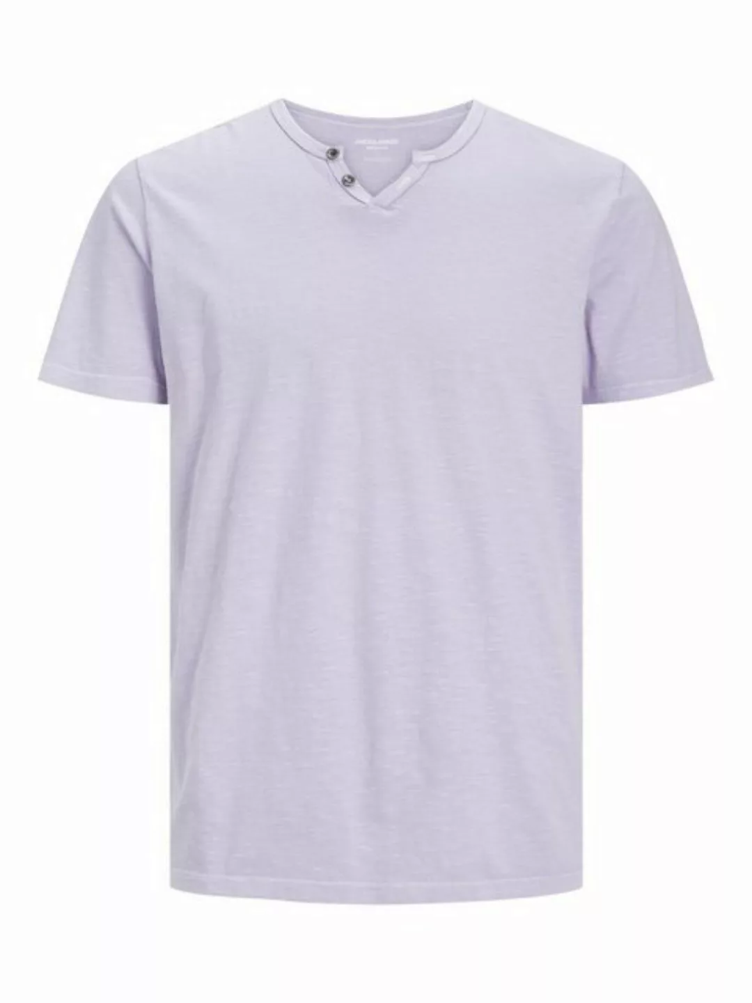 Jack & Jones T-Shirt Basic T-Shirt V-Neck Kurzarm mit Knöpfen JJESPLIT 5545 günstig online kaufen