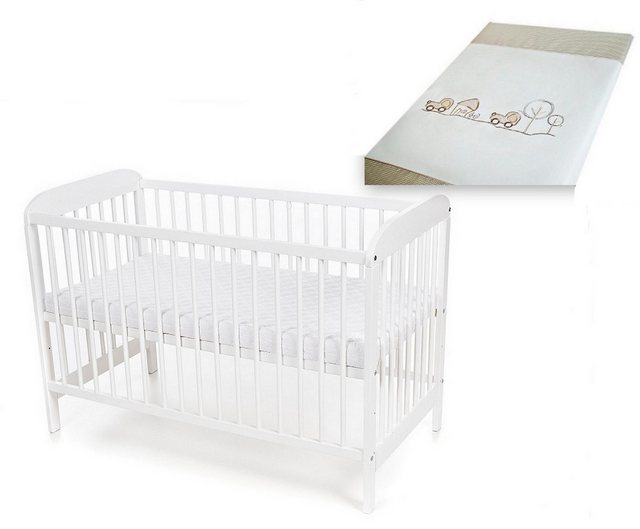 hopsibaby Babybett Weiß EMI 60×120 Gitterbett (mit & ohne Matratze) Bezüge günstig online kaufen