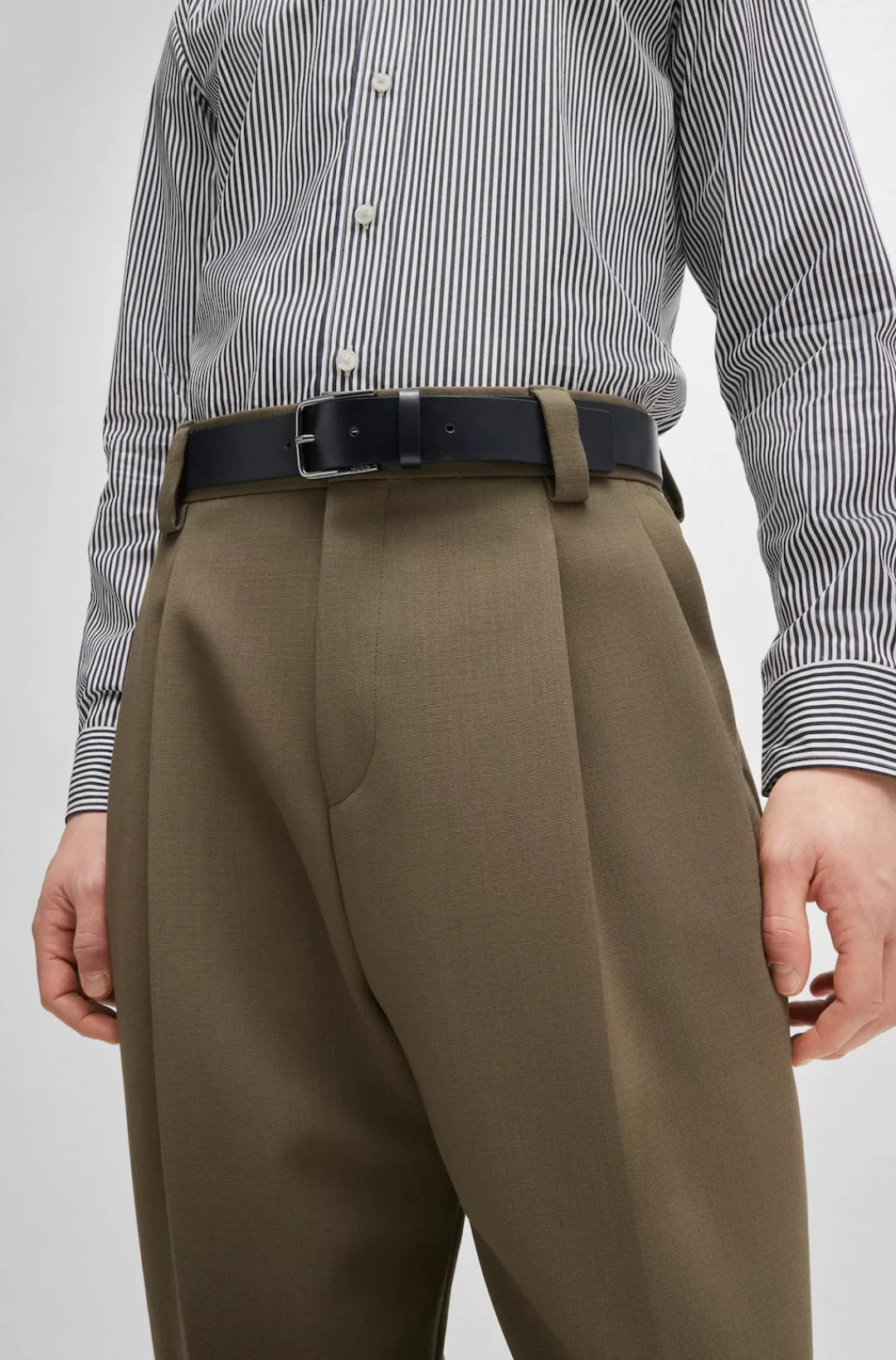 HUGO Ledergürtel "Gerik Sz35", mit Logoprägung und kontrastfarbende Detailn günstig online kaufen