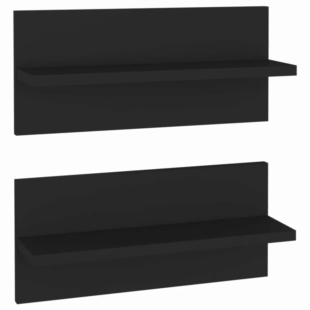 Wandregale 2 Stk. Schwarz 40x11,5x18 Cm Spanplatte günstig online kaufen