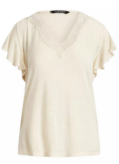 Lauren Ralph Lauren Blusentop SIGLAY LINEN V-Neck Ruffle günstig online kaufen