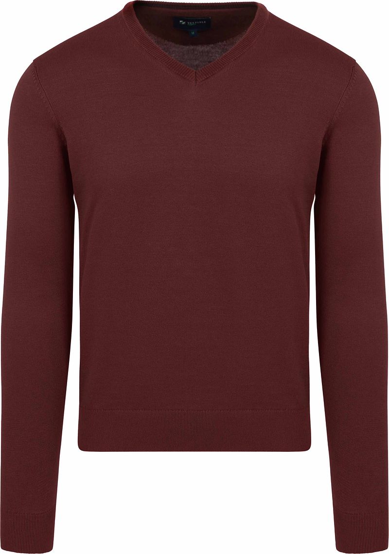 Suitable Respect Baumwolle Vinir Pullover Bordeaux - Größe XXL günstig online kaufen