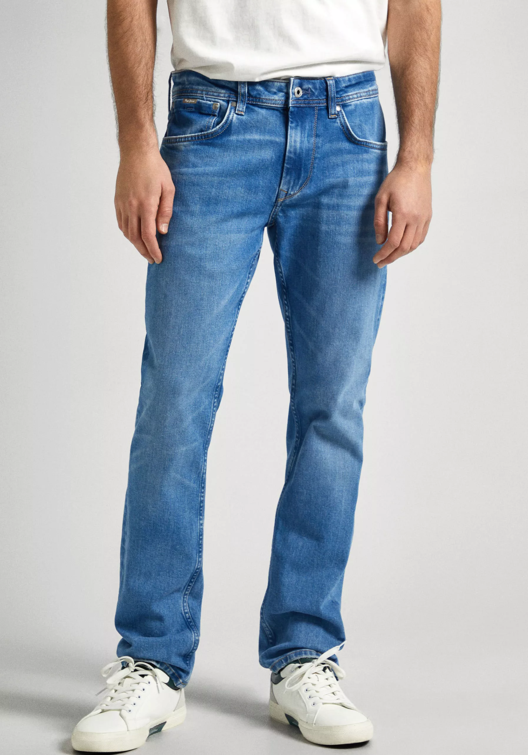Pepe Jeans Herren Jeans CASH - Regular Fit - Blau - Medium Blue Denim günstig online kaufen