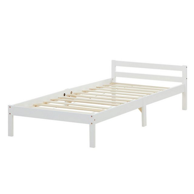 Homestyle4u Holzbett 90 x 200 / 140 x 200 Einzelbett Doppelbett Kinderbett günstig online kaufen