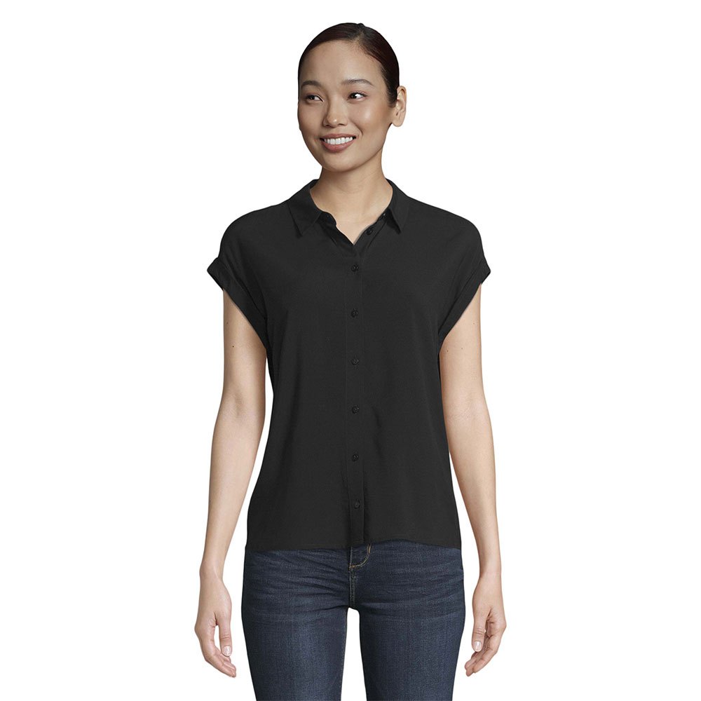 Tom Tailor Kurzarm Bluse 36 Deep Black günstig online kaufen