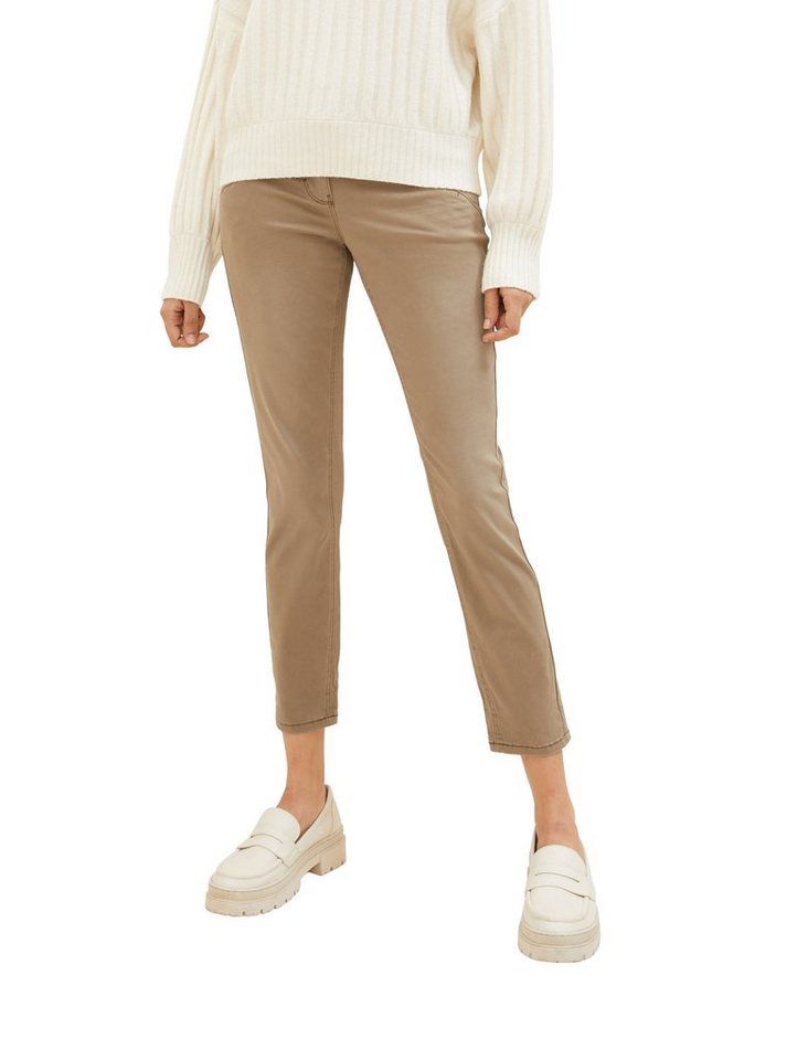 Tom Tailor Damen Hose TAPERED RELAXED - Relaxed Fit - Gestreift günstig online kaufen