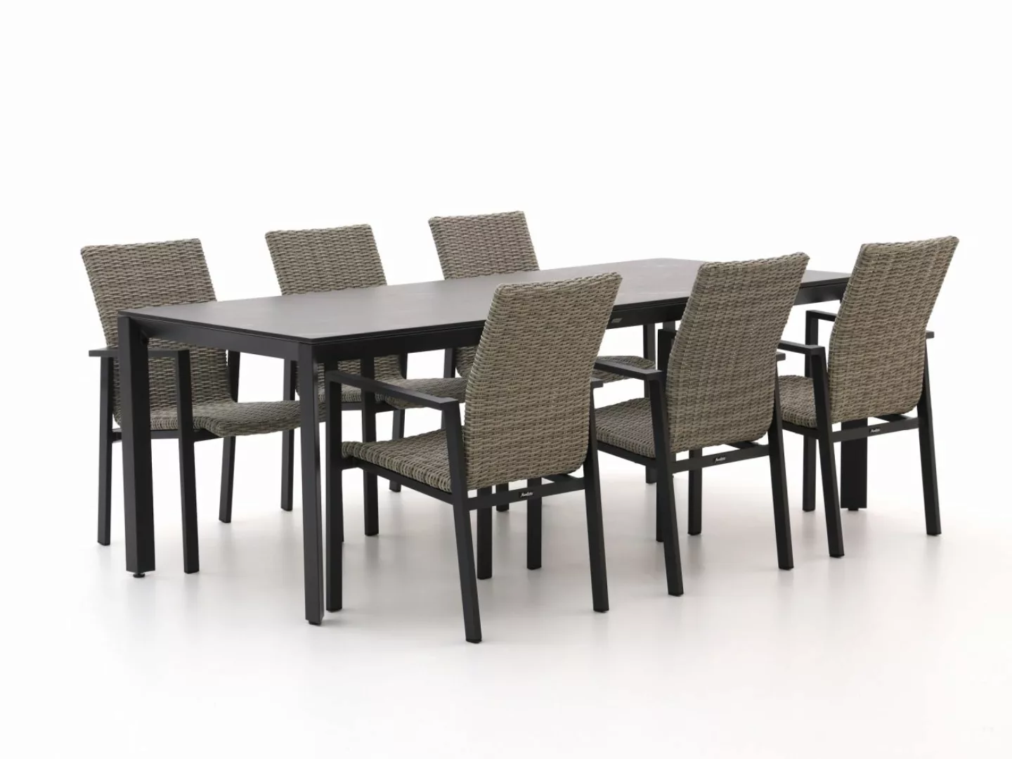 Manifesto Villongo/Sestino 220 cm Gartenmöbel-Set 7-teilig stapelbar günstig online kaufen