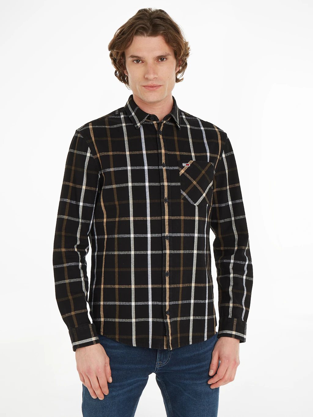 Tommy Jeans Flanellhemd "TJM REG CHECK FLANNEL SHIRT", mit Brusttasche günstig online kaufen