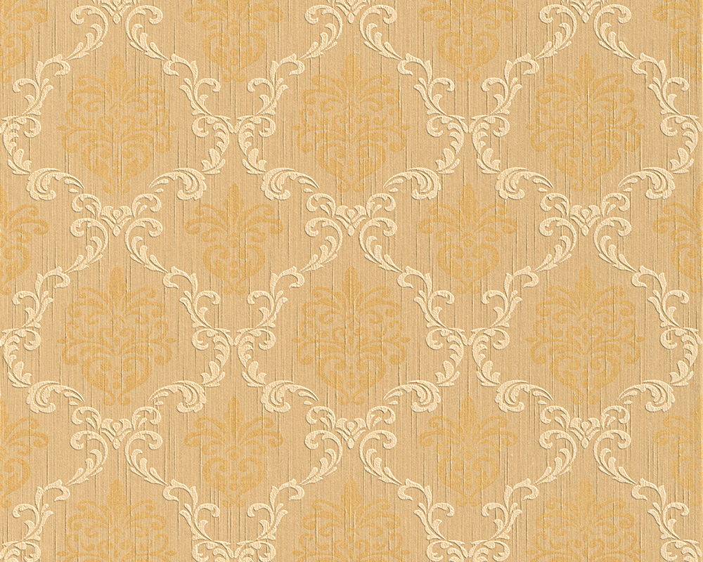 Bricoflor Wohnzimmer Tapete Beige Grau Barock Vliestapete mit Textil Orname günstig online kaufen