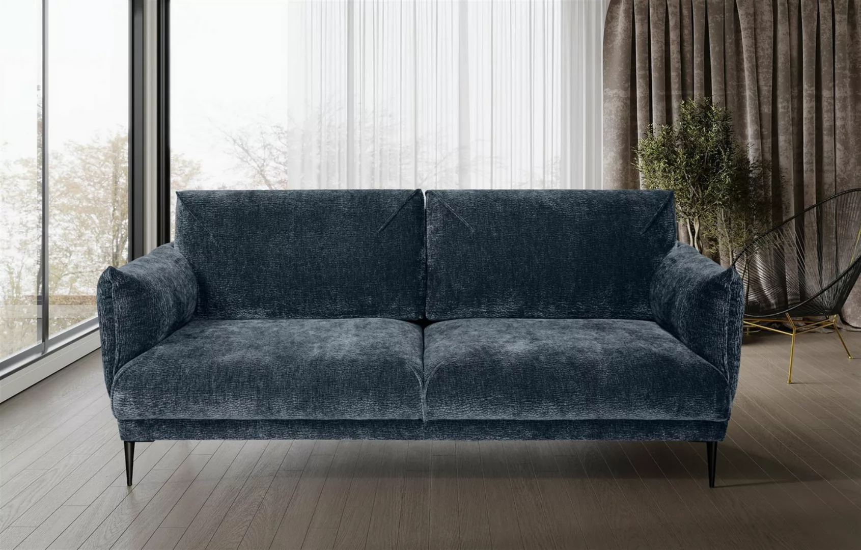 Fun Möbel 2-Sitzer Sofa Designersofa MADISON in Stoff, Rundumbezug günstig online kaufen