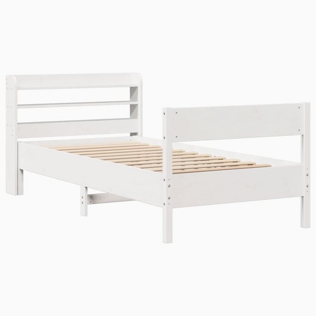 vidaXL Bett Massivholzbett ohne Matratze Weiß 90x190 cm Kiefernholz günstig online kaufen