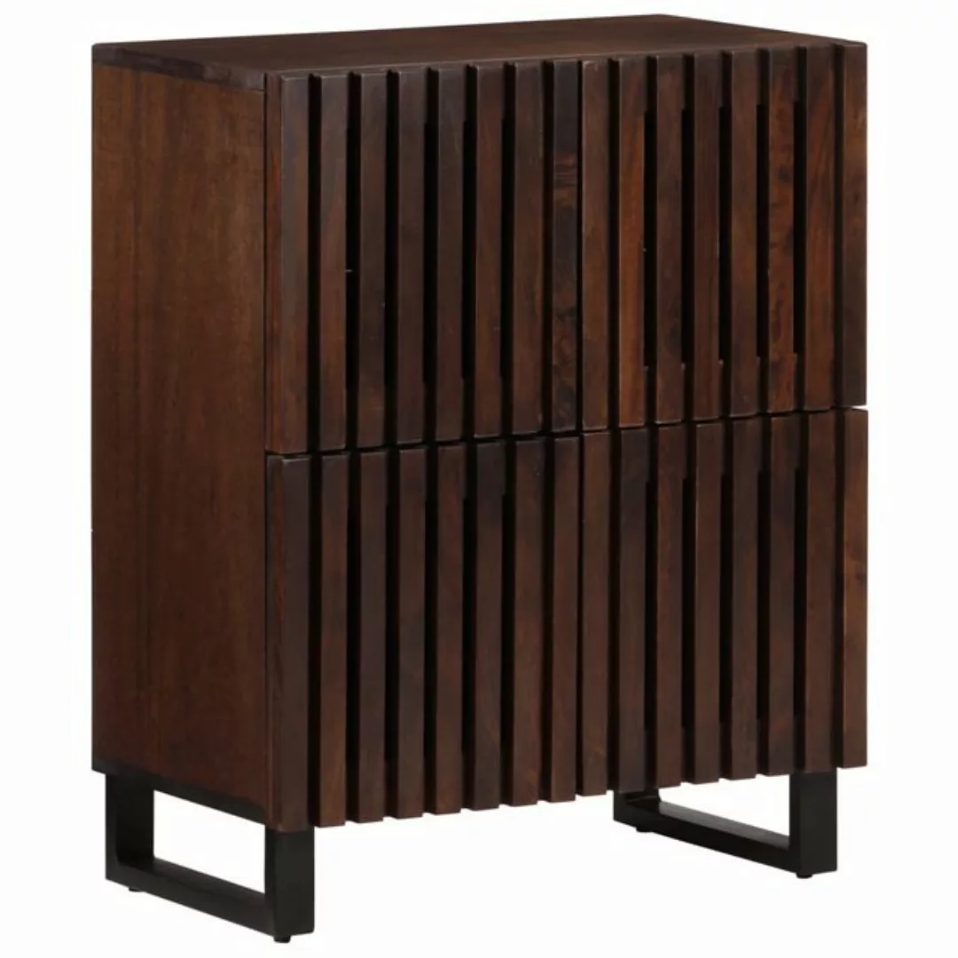 vidaXL Fächerschrank Sideboard Braun 60x34x75 cm Massivholz Mango (1-St) günstig online kaufen