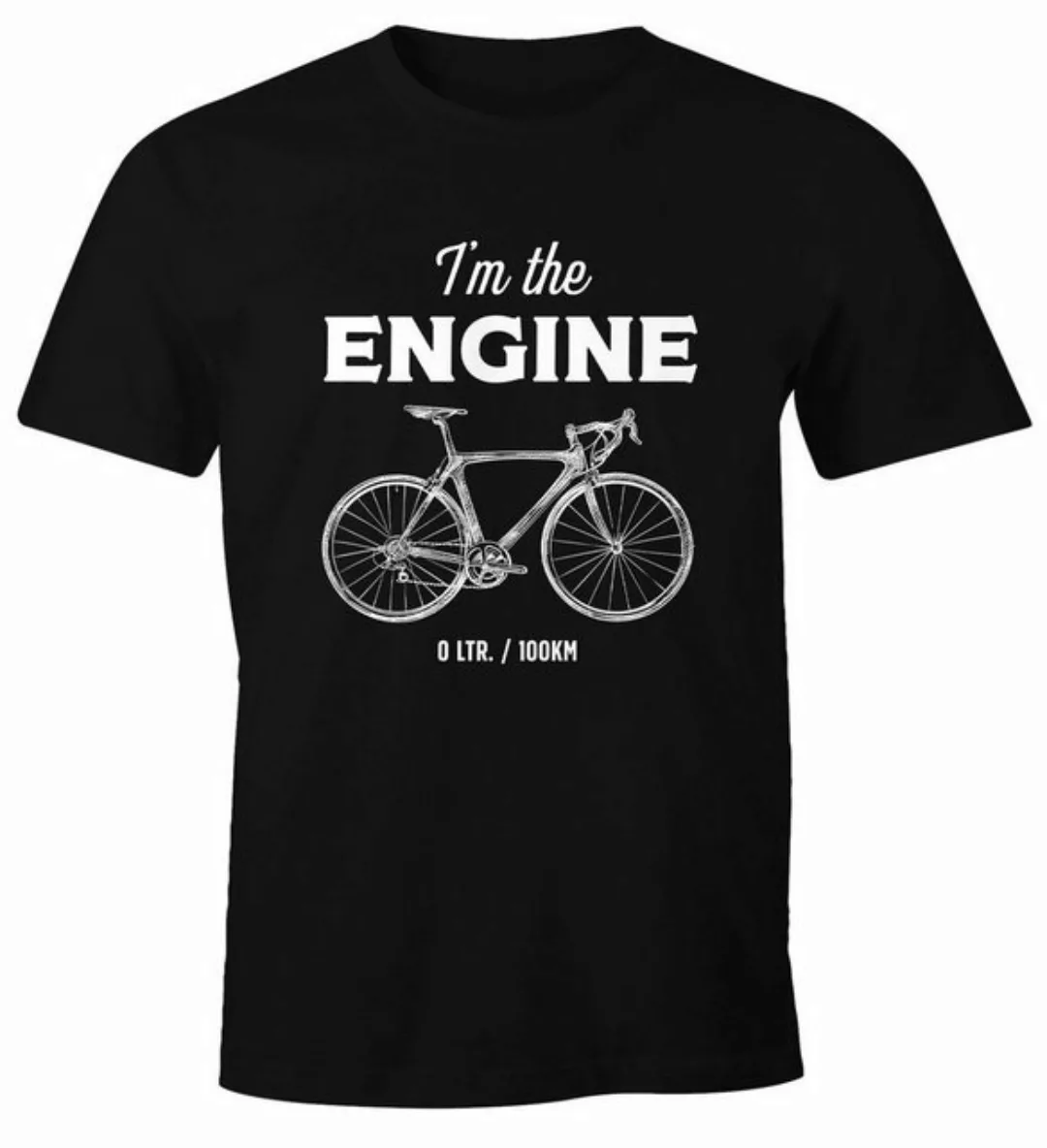 MoonWorks Print-Shirt Herren T-Shirt Fahrrad Sprüche I'm the Engine Bike Ra günstig online kaufen