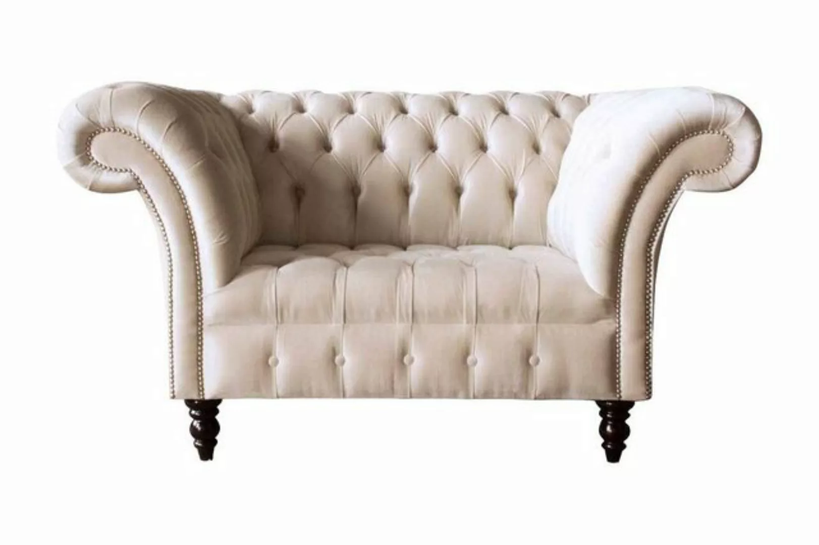 Xlmoebel Sofa Sofa Polster Textil Chesterfield Couch 1,5 Sitzer Einzelsofa, günstig online kaufen