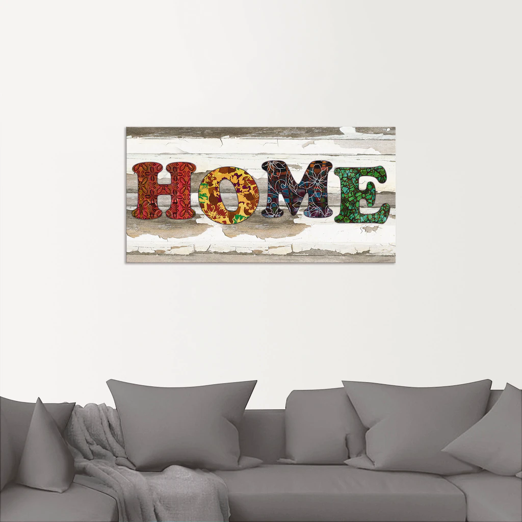 Artland Wandbild "Buntes Heim", Sprüche & Texte, (1 St.), als Alubild, Outd günstig online kaufen
