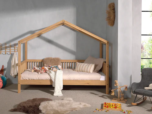 Home affaire Hausbett, (Made in Europe), aus massiver Eiche geölt, LF 90x20 günstig online kaufen