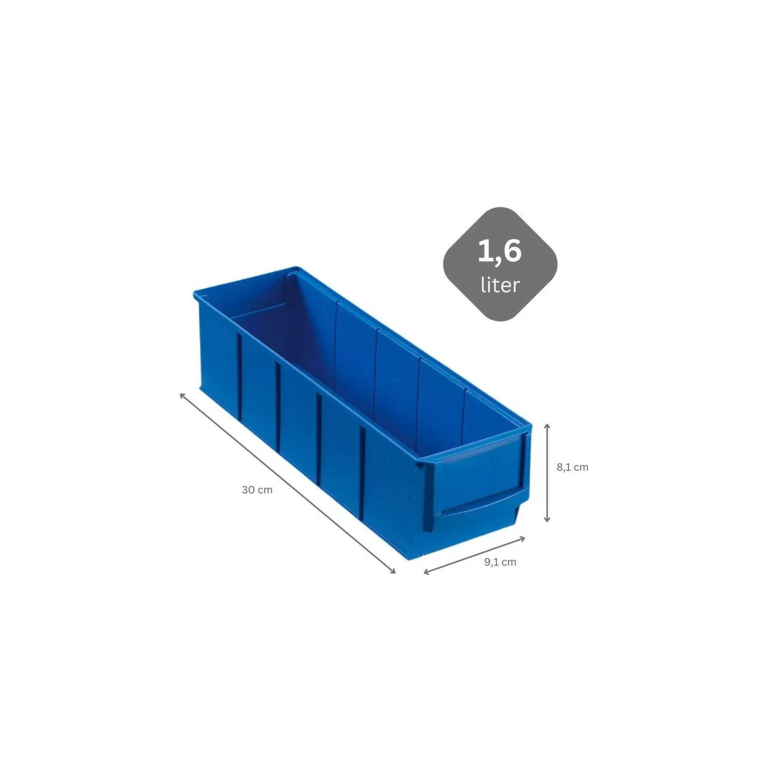 PROREGAL SuperSparSet 48x Blaue Indurstriebox 300 S HxBxT 8,1 x 9,1 x 30 cm günstig online kaufen