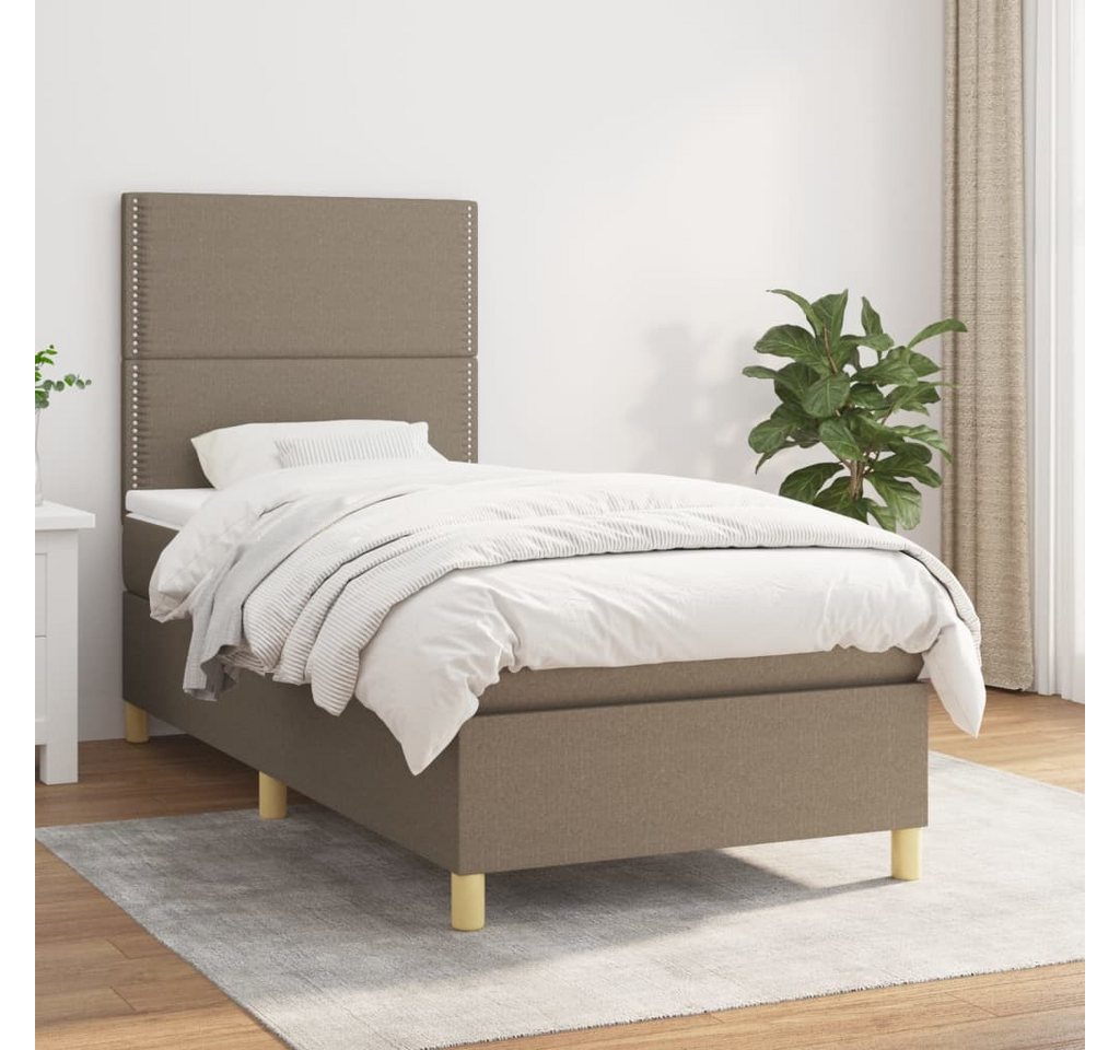 vidaXL Boxspringbett Bett Boxspringbett mit Matratze Stoff (90 x 200 cm, Ta günstig online kaufen