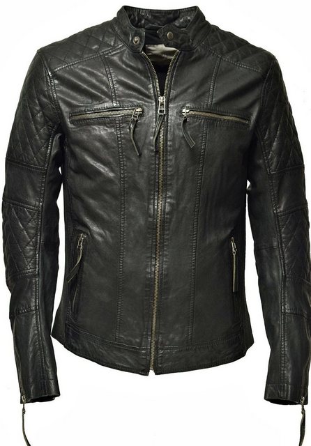 Zimmert Leather Lederjacke Alex weiches gewaschenes Leder, Grün günstig online kaufen