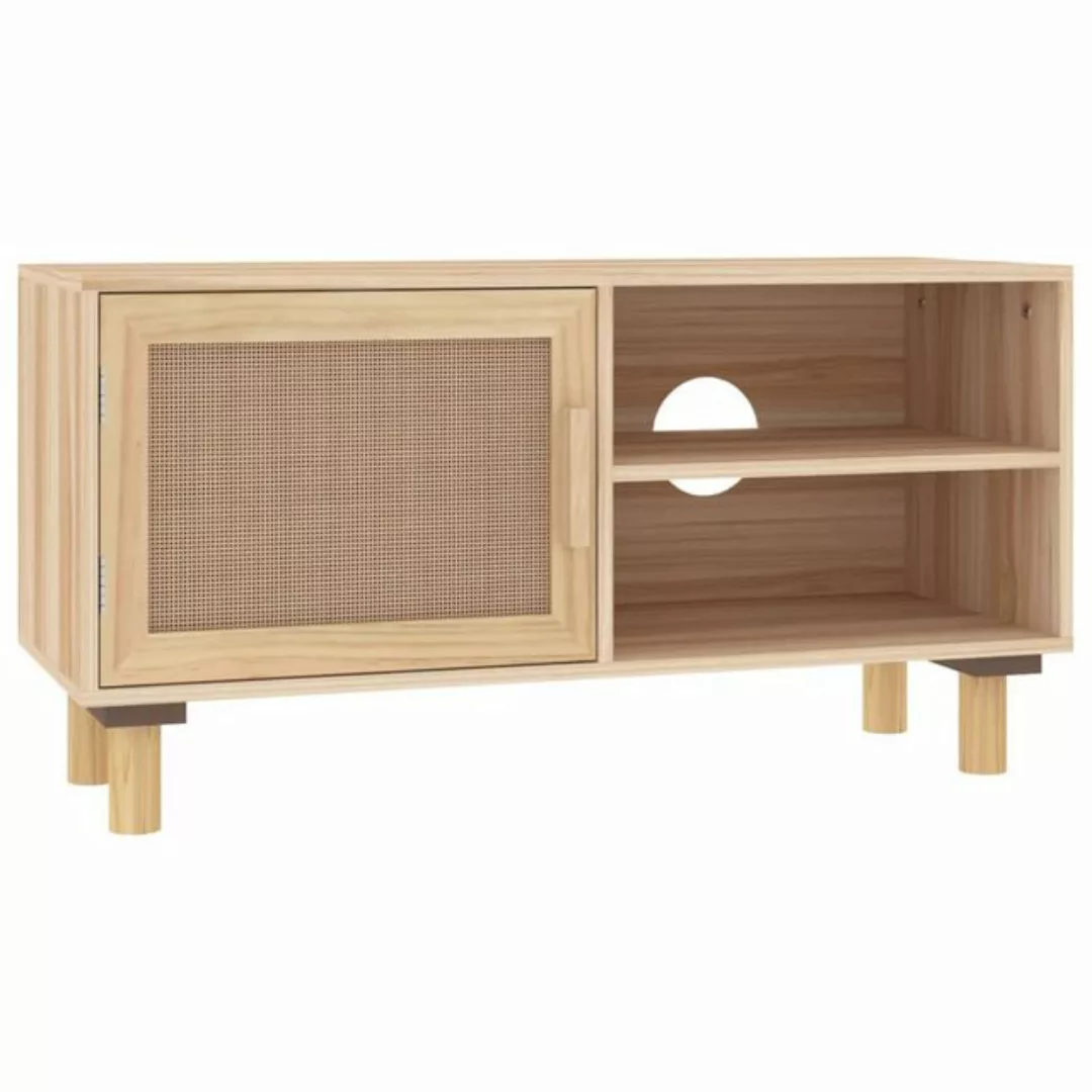 vidaXL TV-Schrank TV-Schrank Braun 80x30x40 cm Massivholz Kiefer und Natur- günstig online kaufen