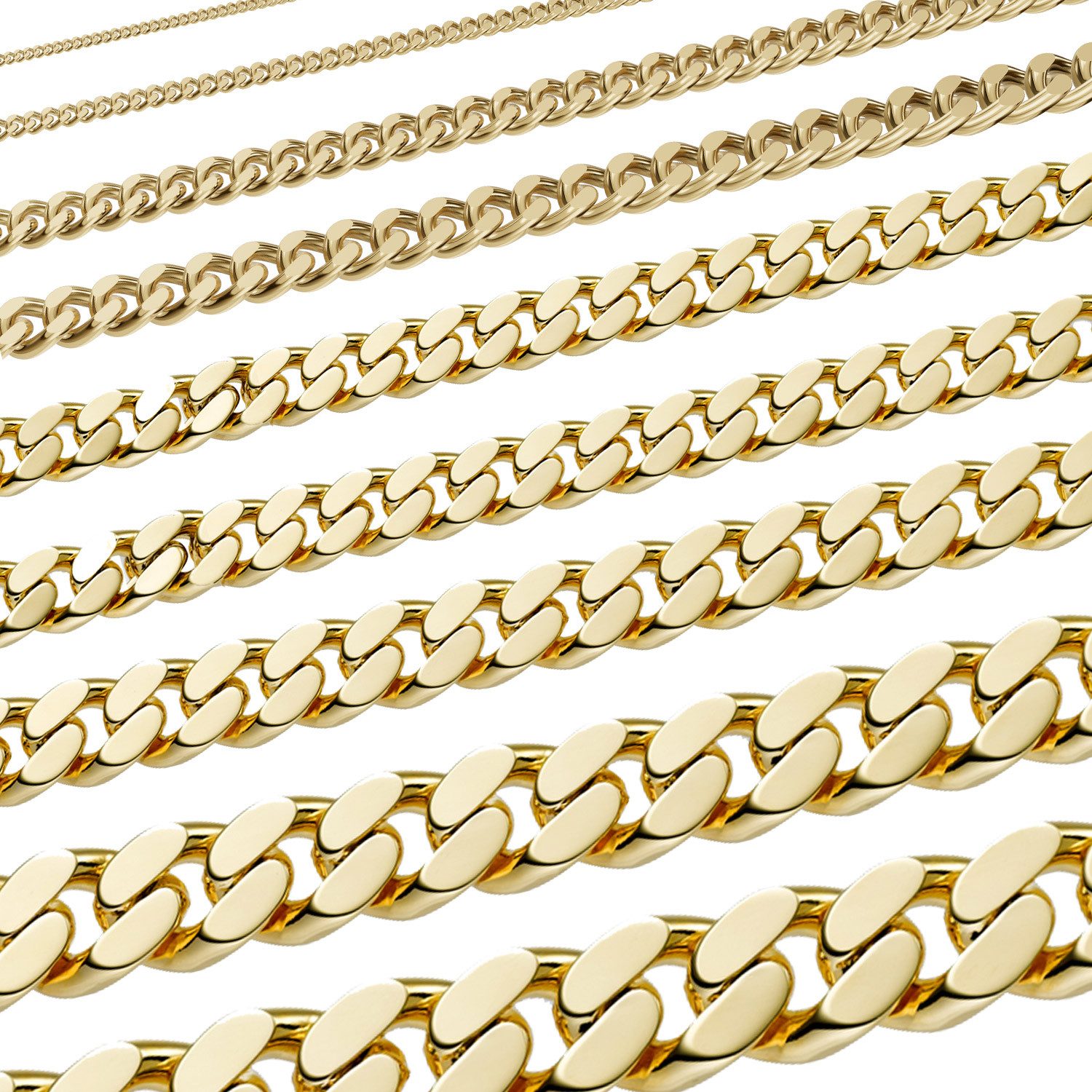 HOPLO Panzerkette Goldkette Panzerkette Länge 36cm günstig online kaufen