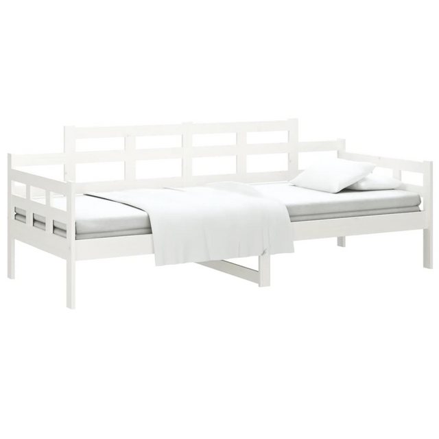 vidaXL Bett Tagesbett Weiß Massivholz Kiefer 80x200 cm günstig online kaufen