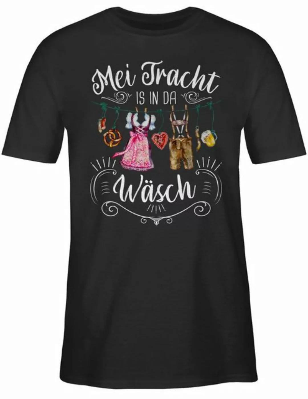 Shirtracer T-Shirt Mei Tracht is in da Wäsch Mode für Oktoberfest Herren günstig online kaufen