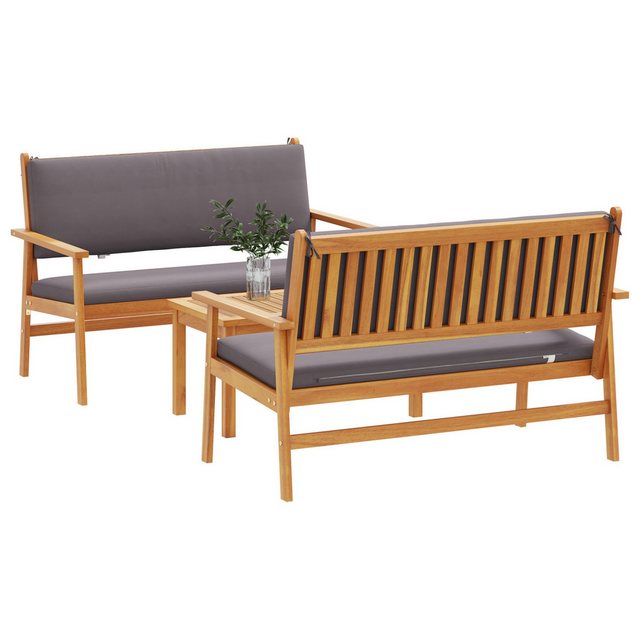 vidaXL Loungesofa Set aus 2 Natur nholz nholz Medium Platz für viele, 2 Tei günstig online kaufen