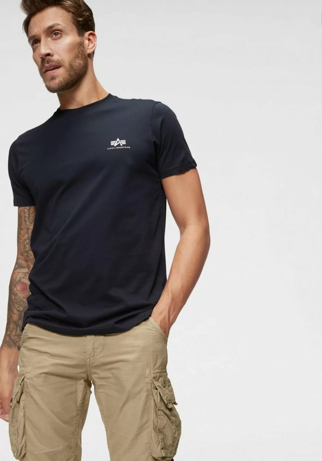 Alpha Industries Rundhalsshirt BASIC T SMALL LOGO günstig online kaufen