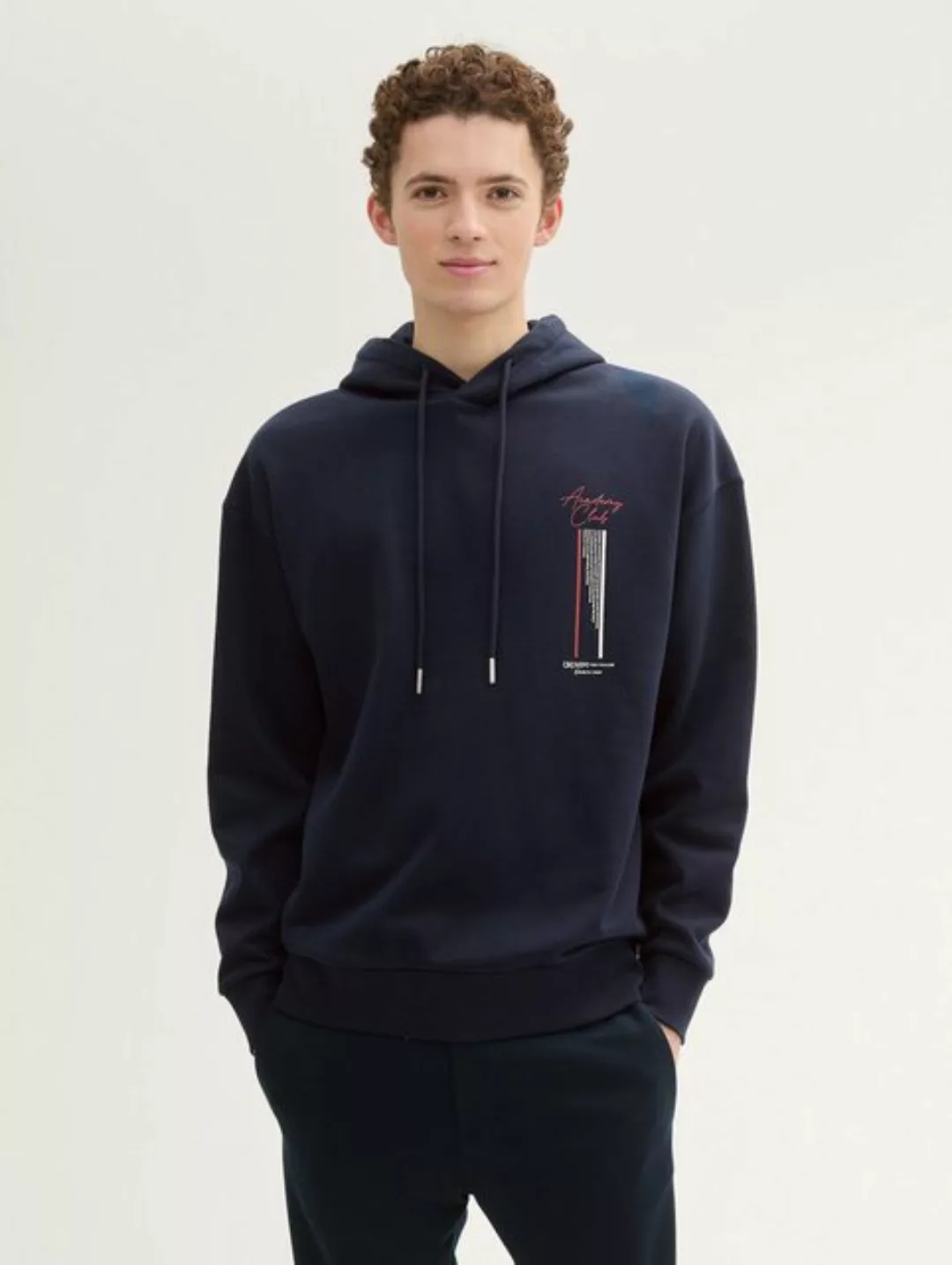 TOM TAILOR Denim Sweatshirt Relaxed Hoodie mit Print günstig online kaufen