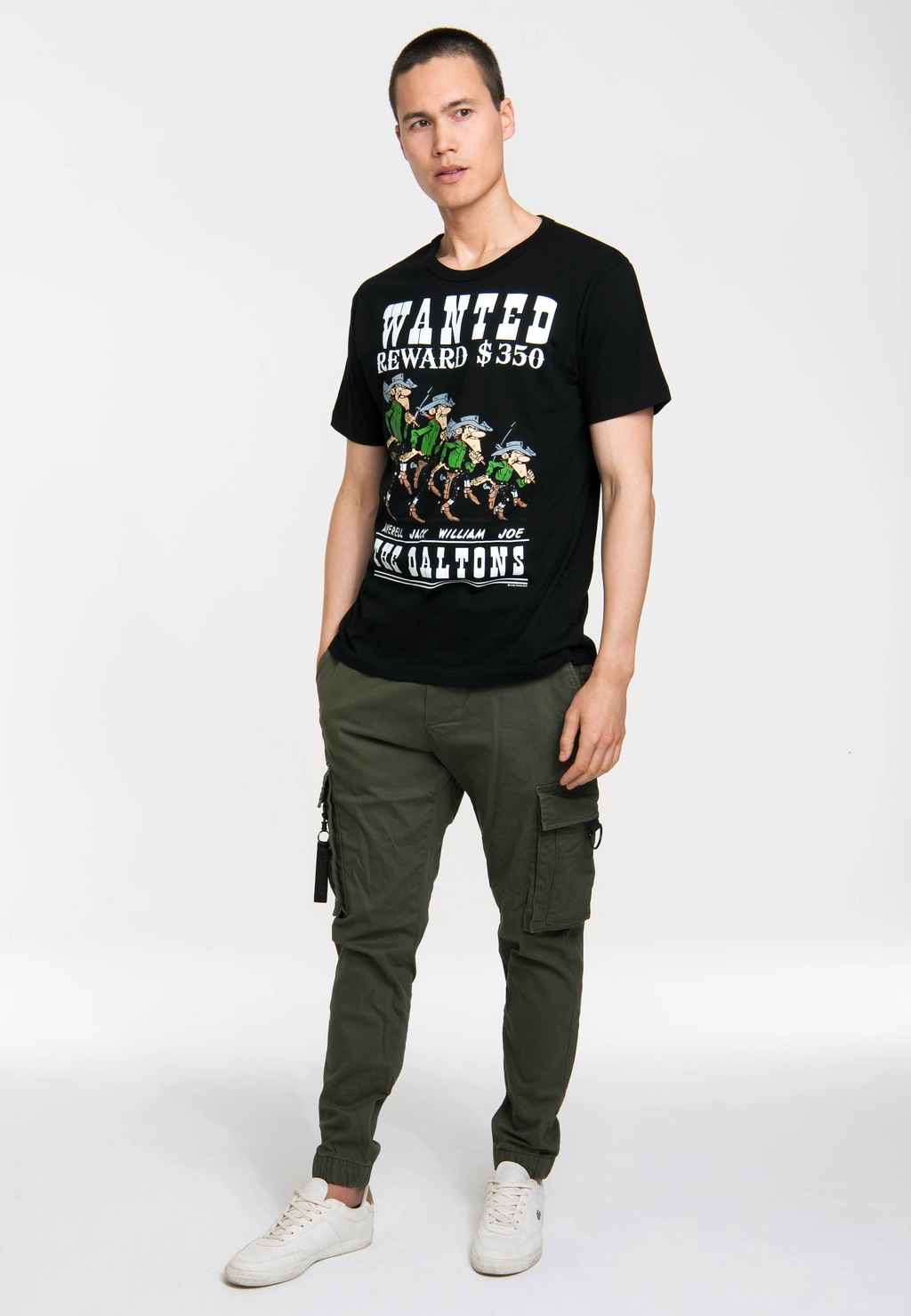 LOGOSHIRT T-Shirt "Lucky Luke - The Daltons - Wanted", mit coolem Retro-Dru günstig online kaufen