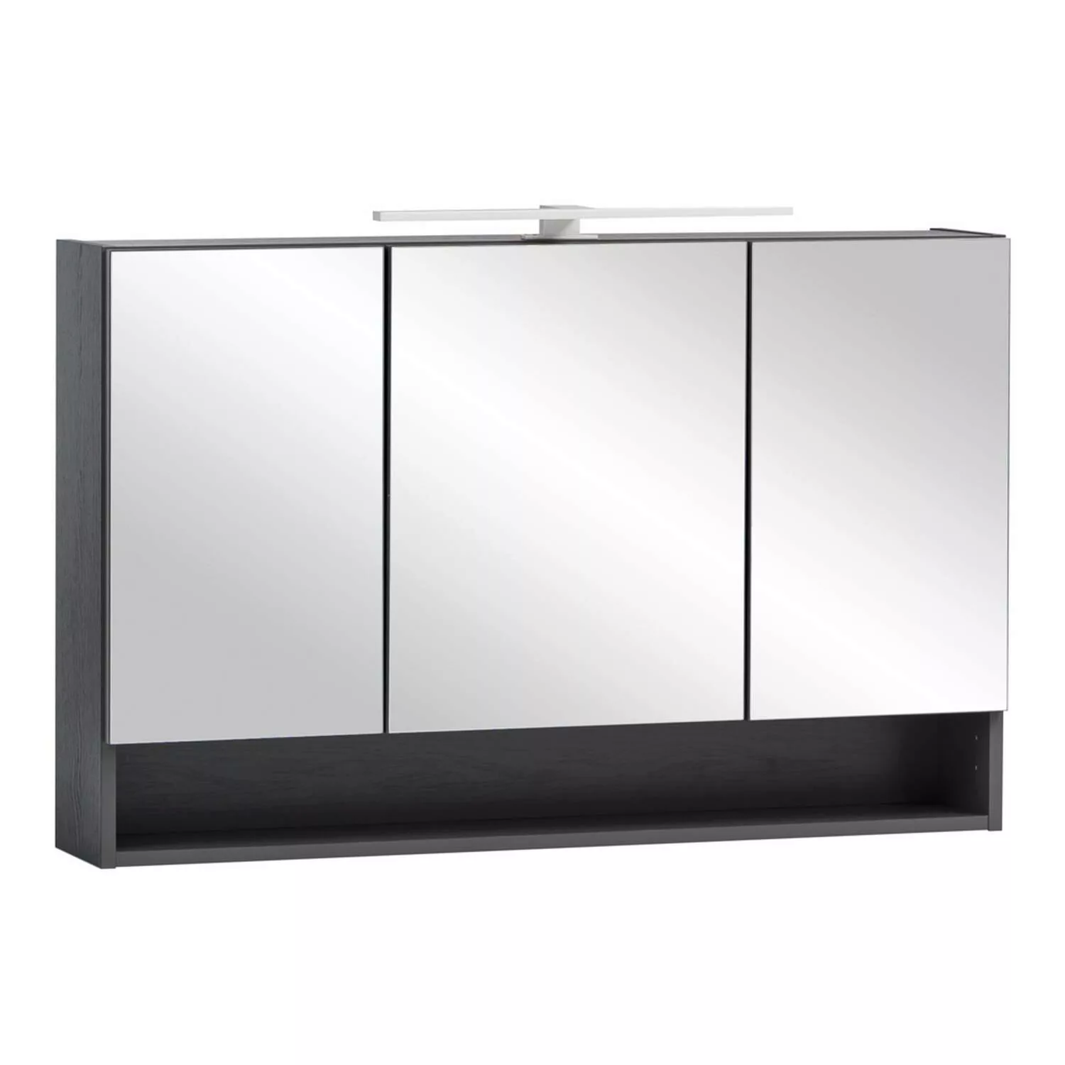 Badezimmer Spiegelschrank 100 cm inkl. LED Beleuchtung KAHLA-03 in graphit, günstig online kaufen