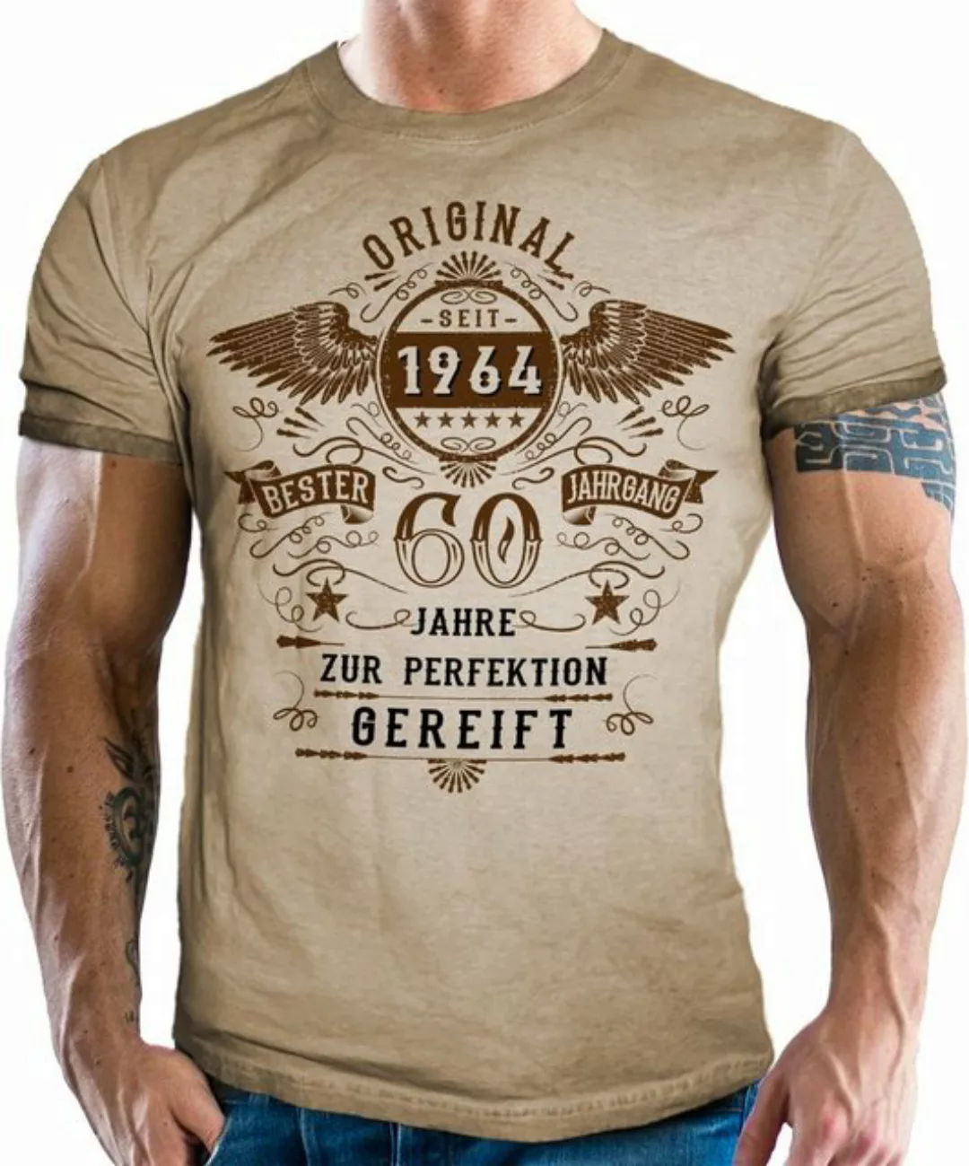LOBO NEGRO® T-Shirt als Geschenk für Männer zum 60. Geburtstag - Perfektion günstig online kaufen