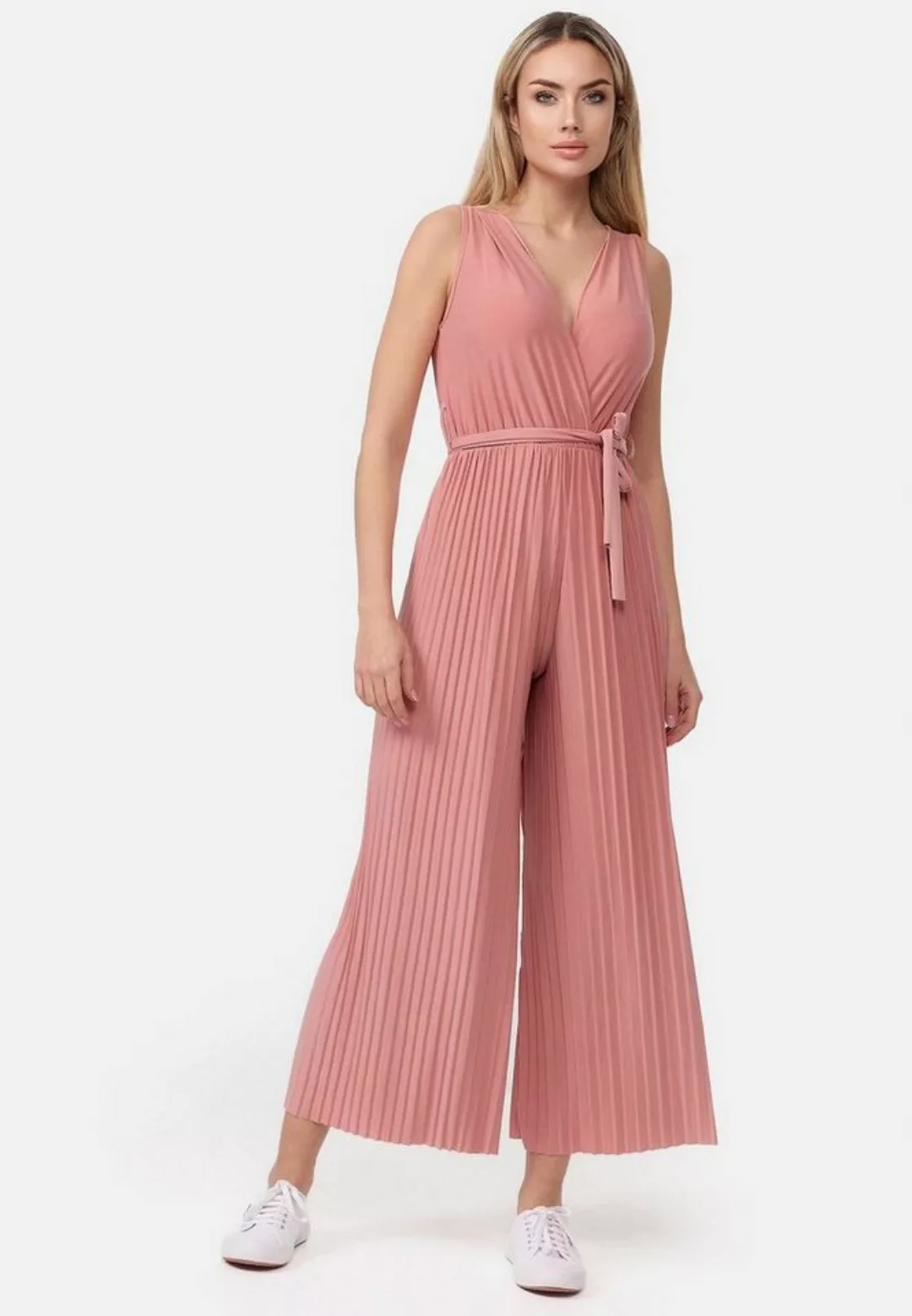 Worldclassca Jumpsuit Worldclassca Jumpsuit Pleated Overalls mit Gürtel Ärm günstig online kaufen