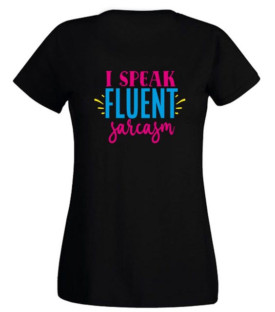G-graphics T-Shirt Damen T-Shirt - I speak fluent sarcasm Slim-fit-Shirt, m günstig online kaufen