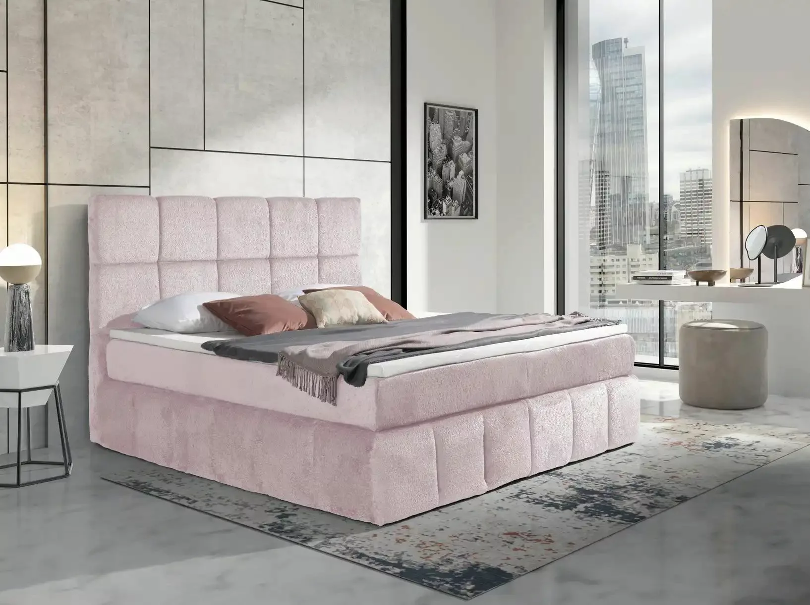 uno Boxspringbett  Piano ¦ rosa/pink ¦ Maße (cm): B: 170 H: 132 Betten > Bo günstig online kaufen