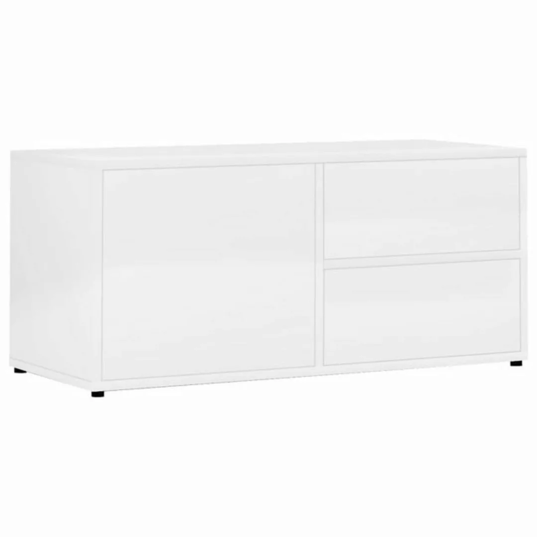 furnicato TV-Schrank Hochglanz-Weiß 80x34x36 cm Holzwerkstoff (1-St) günstig online kaufen