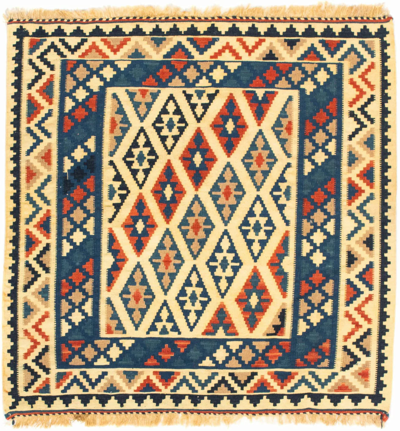 morgenland Wollteppich »Kelim - Oriental quadratisch - 100 x 100 cm - beige günstig online kaufen