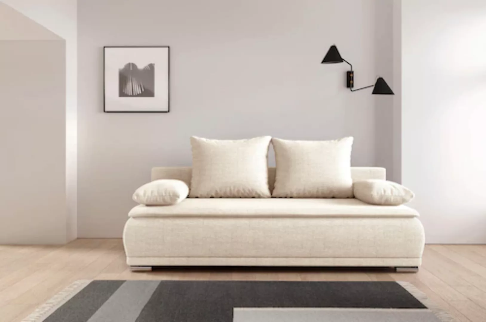 WERK2 Schlafsofa "Biggi", 2-Sitzer Sofa & Schlafcouch mit Bettkasten günstig online kaufen